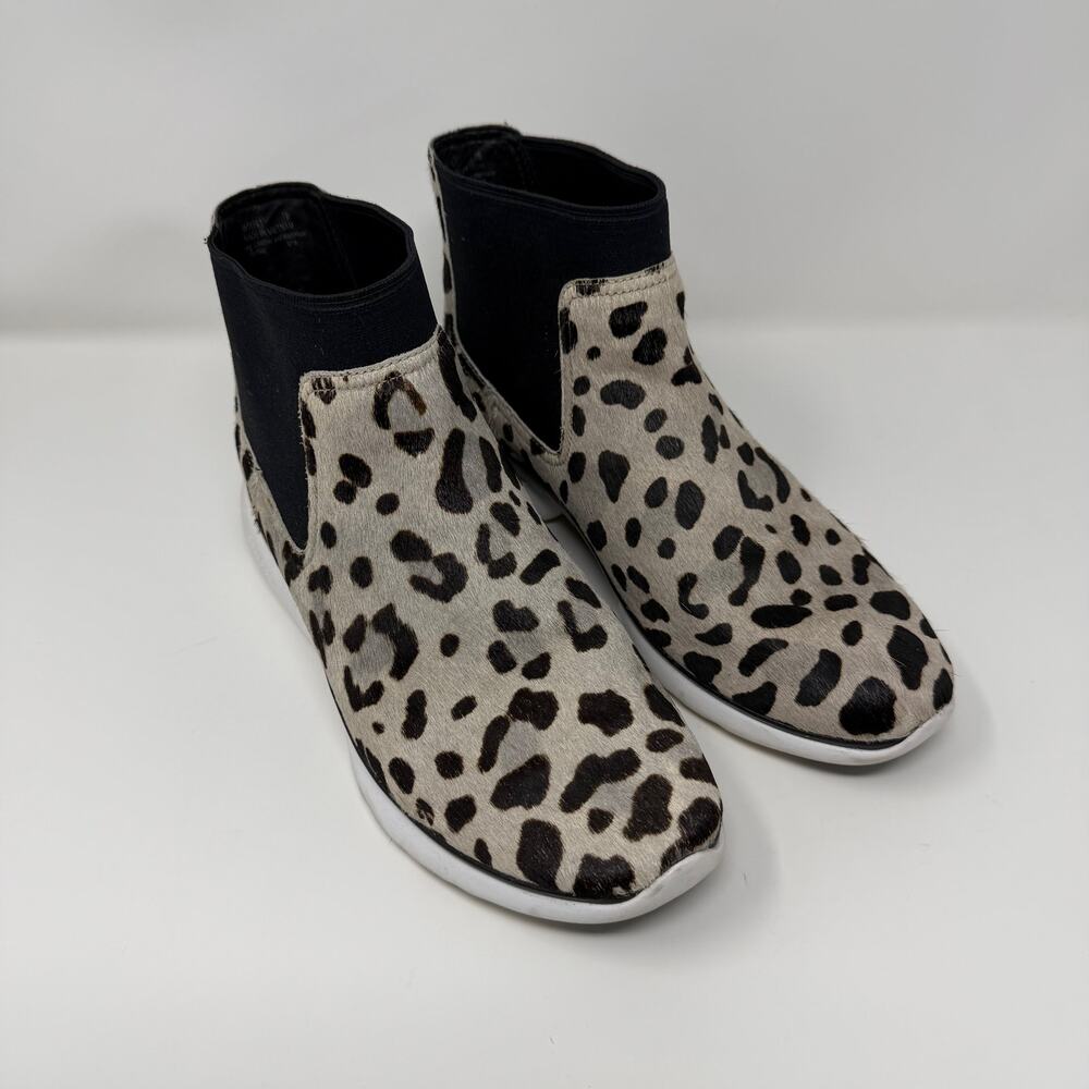 COLE HAAN Grand OS Ocelot Haircalf-Optic White Chelsea Boot